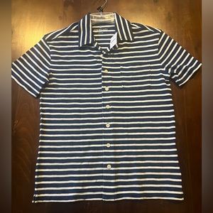 Crewcuts Soft Short Sleeve Button Down Striped shirt, Boys size 12, NWT